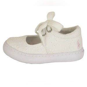BRAND NEW Polo Ralph Lauren Baby Girl Braylon White Mary Janes Sneakers Shoes